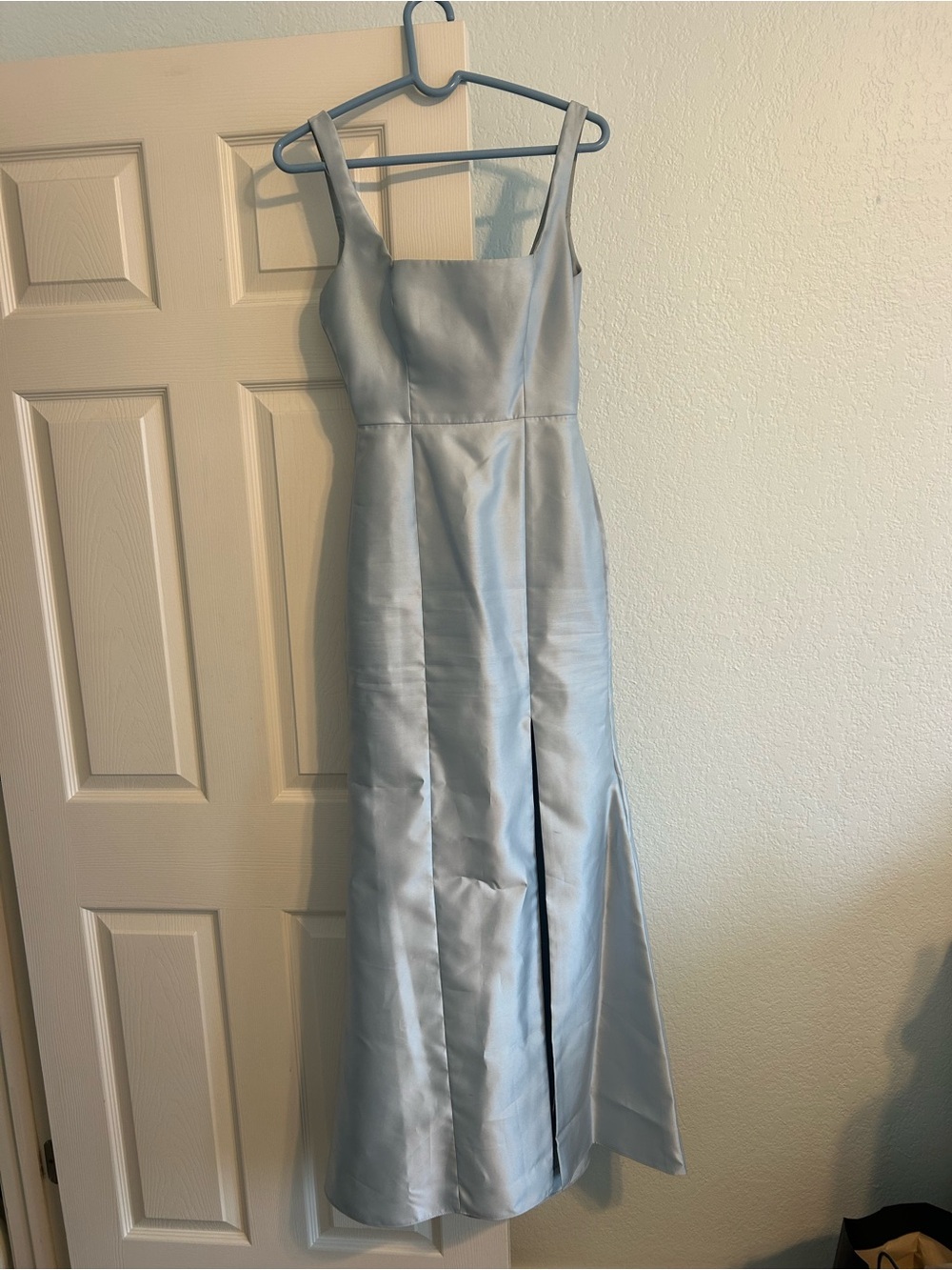 Abella Pale Blue Bridesmaid Dress with Floral Logo